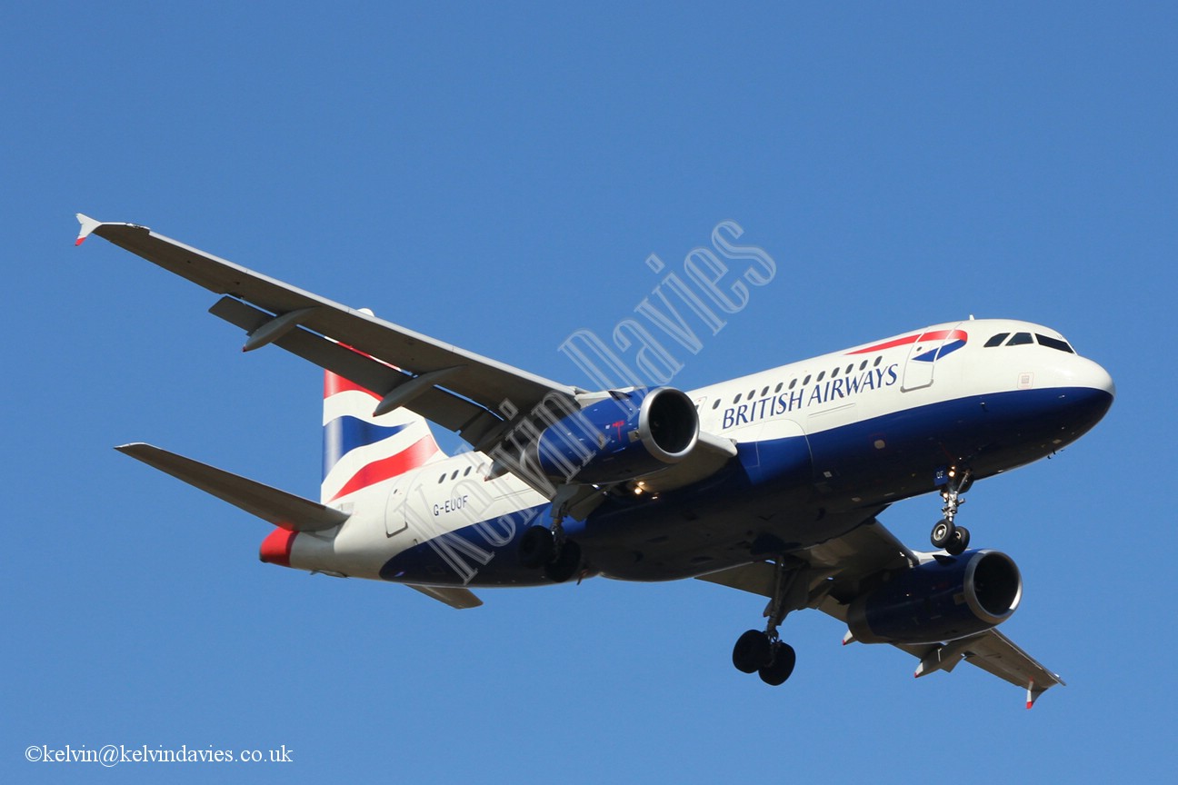 British Airways A319 G-EUOF