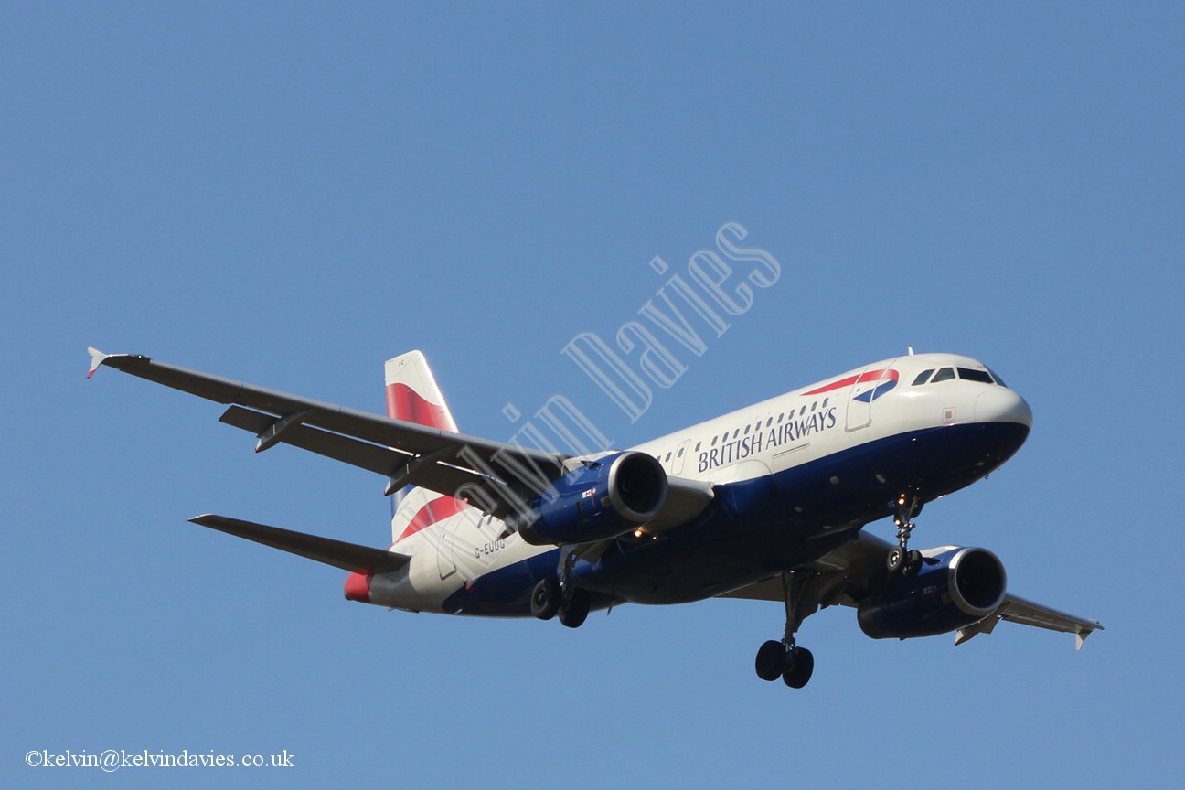 British Airways A319 G-EUOG