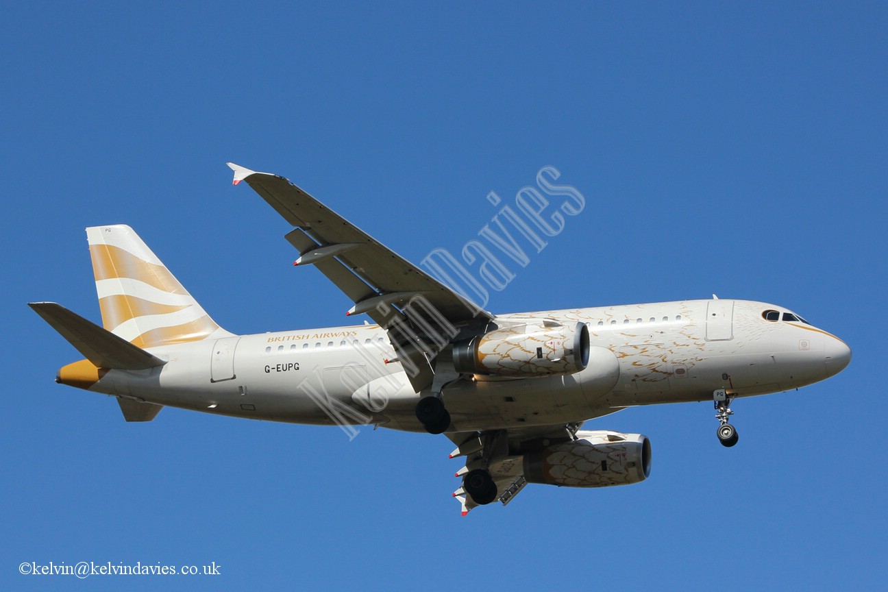 British Airways A319 G-EUPG