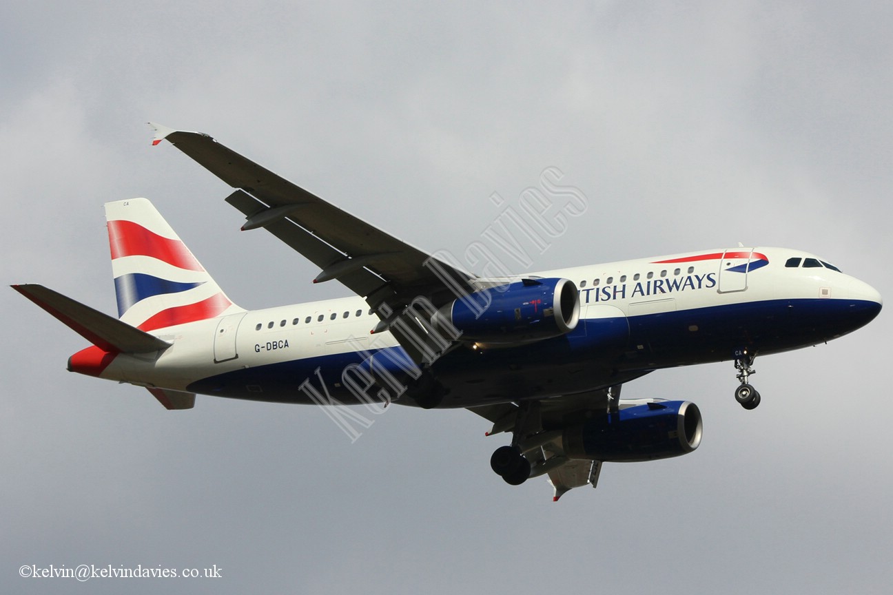 British Airways A319 G-DBCA