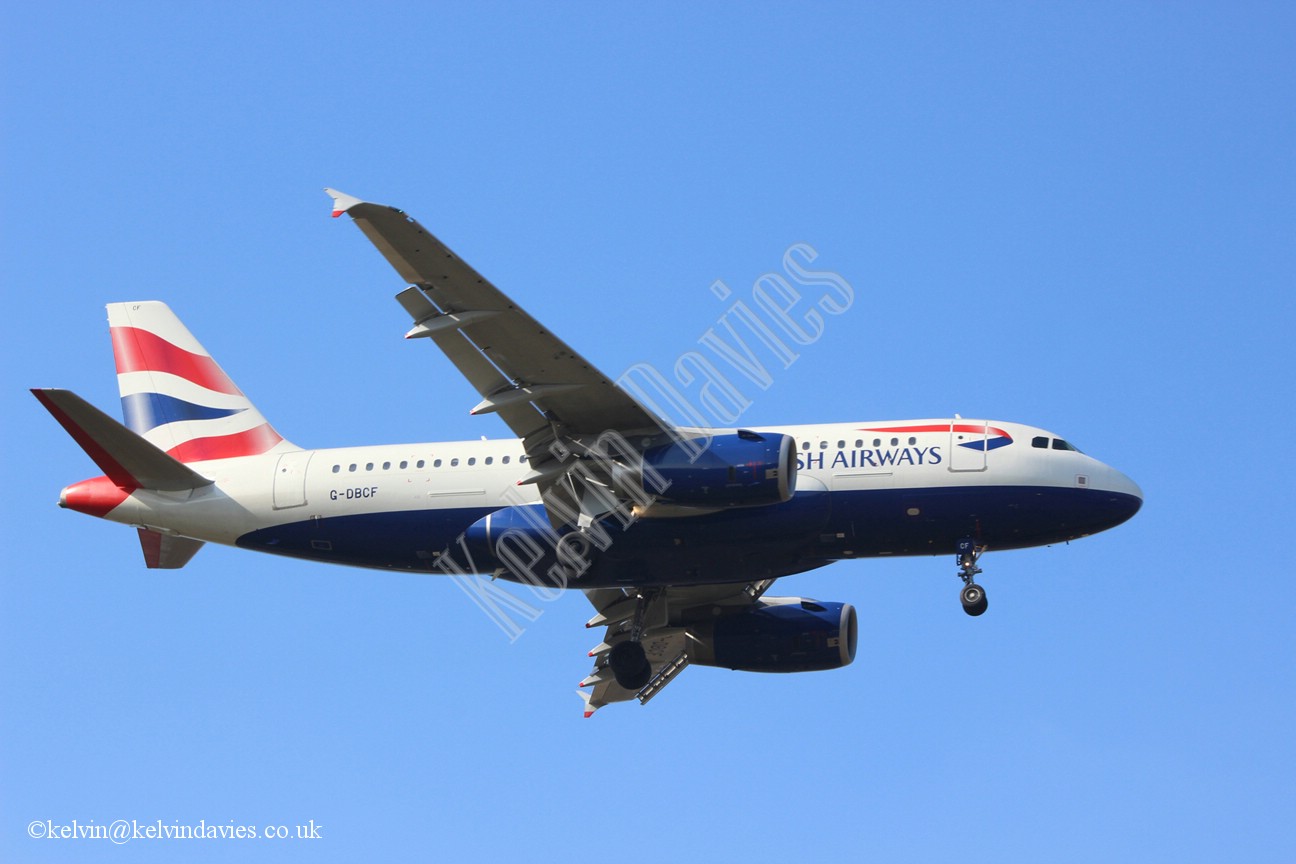 British Airways A319 G-DBCF