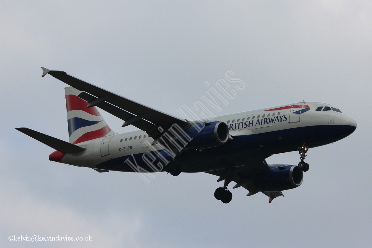 British Airways A319 G-EUPB