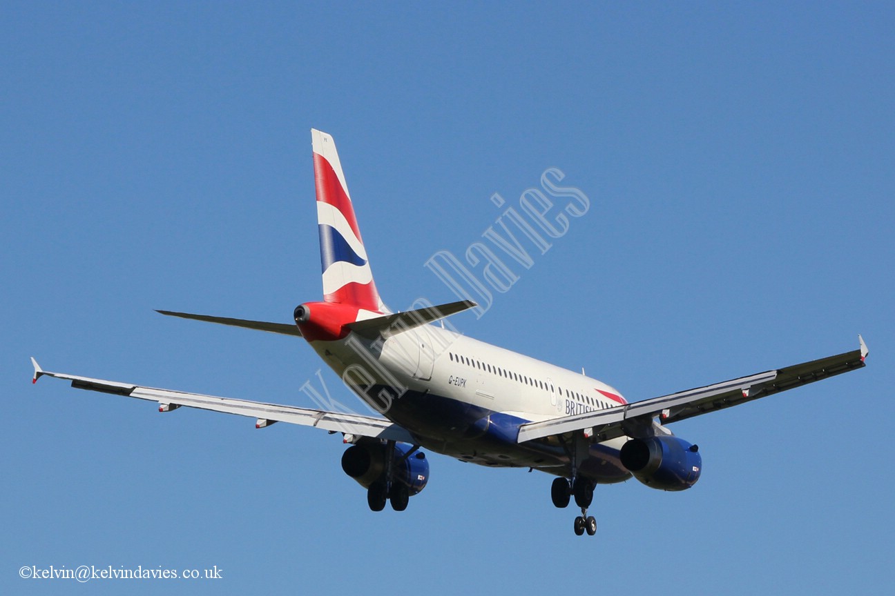 British Airways A319 G-EUPK