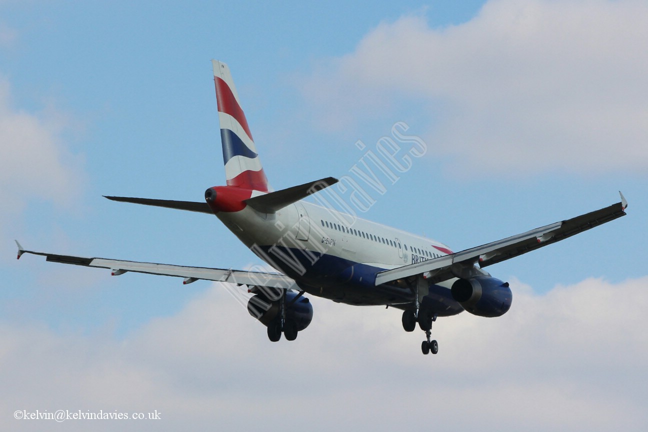 British Airways A319 G-EUPM