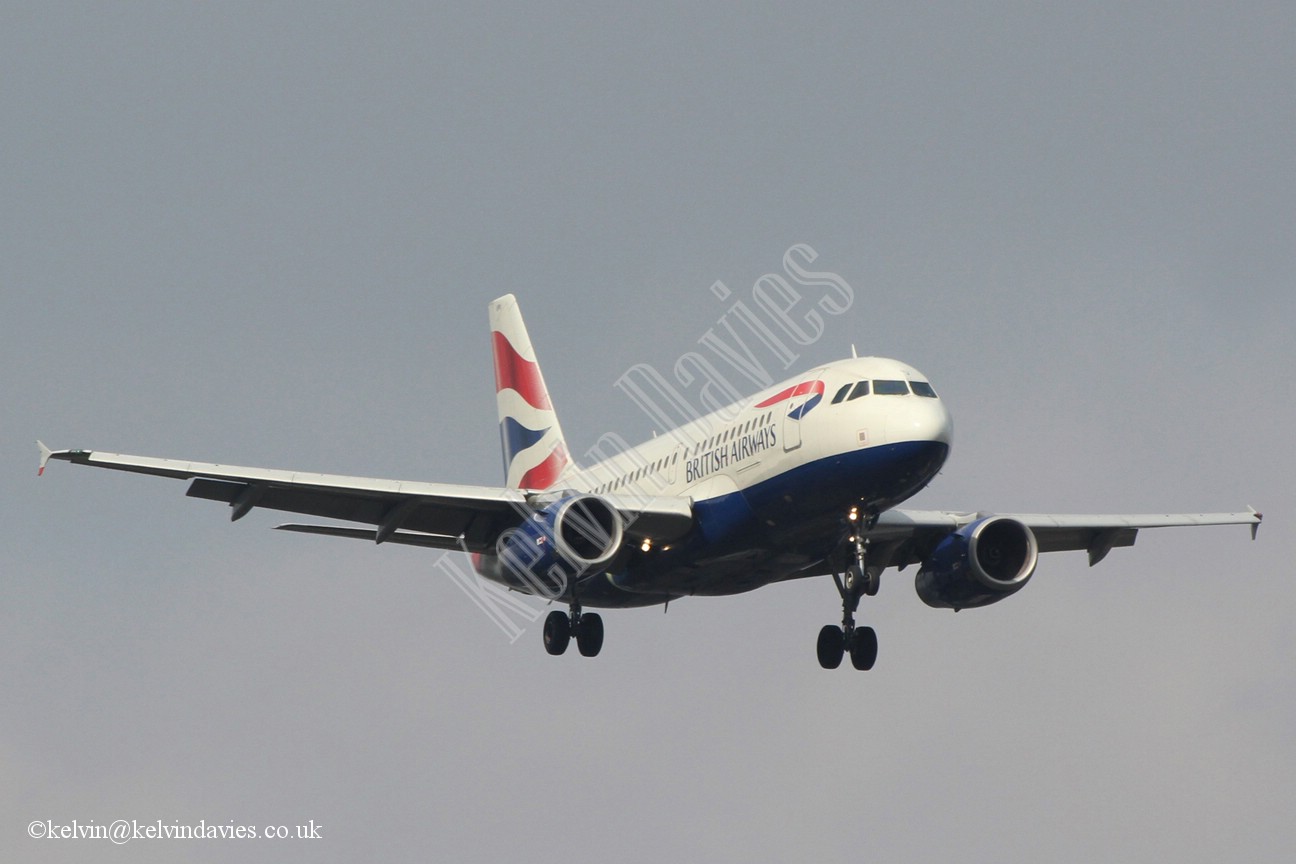 British Airways A319 G-EUPU