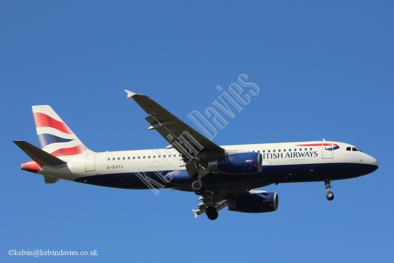 British Airways A320 G-EUYL