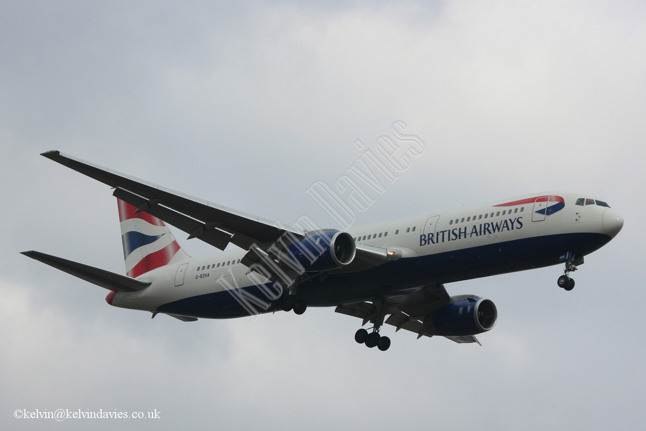 British Airways 767 G-BZHA