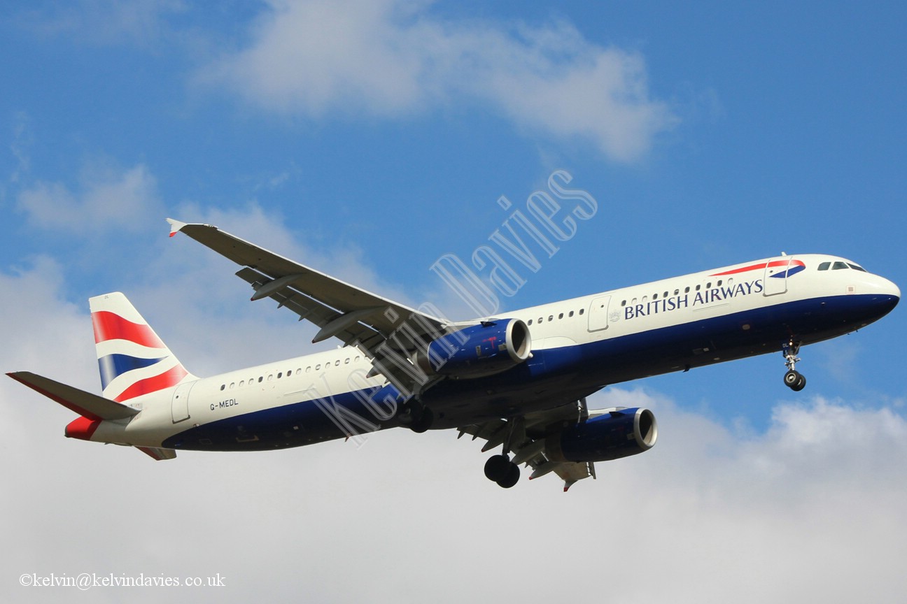 British Airways A321 G-MEDL