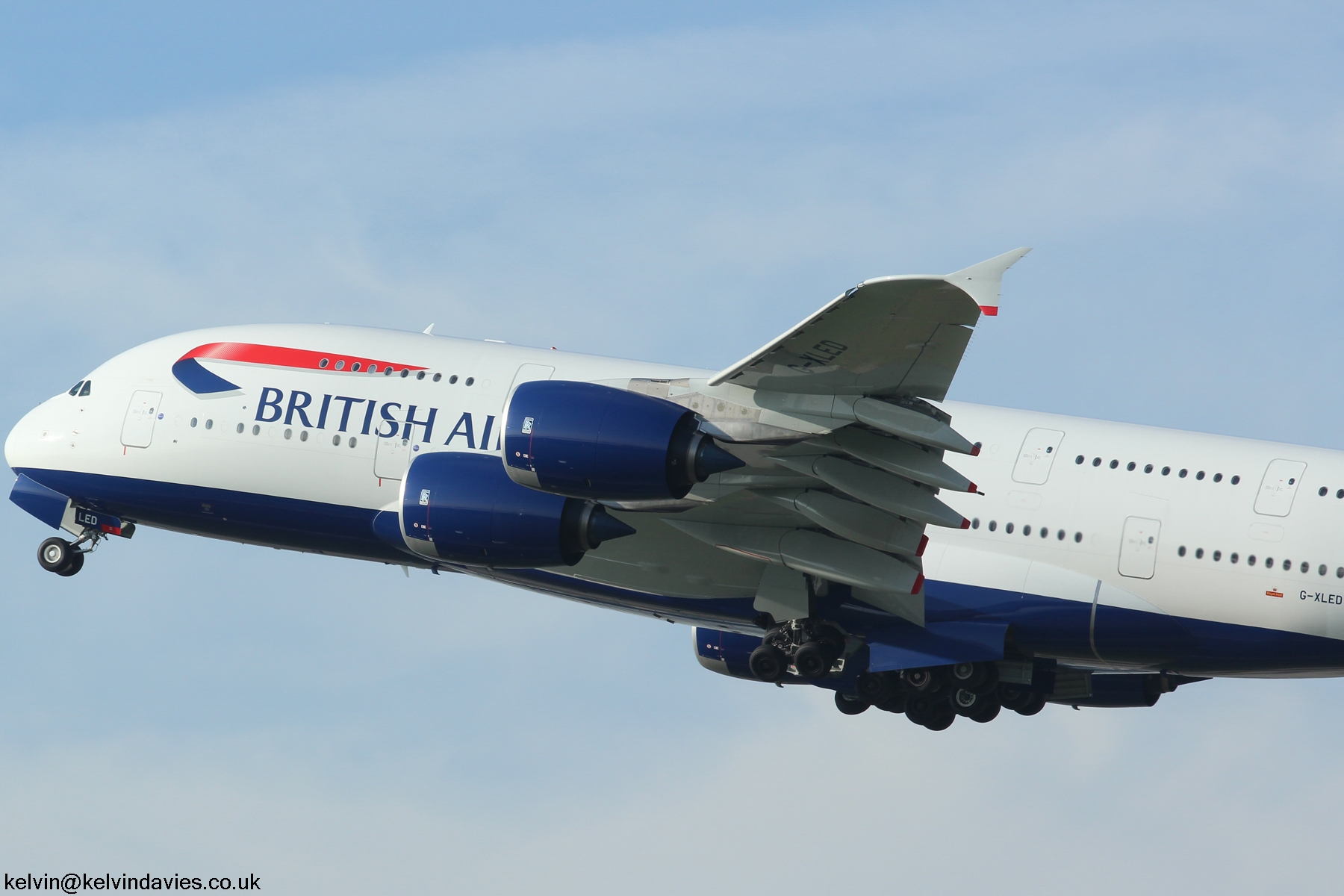 British Airways A380 G-XLED