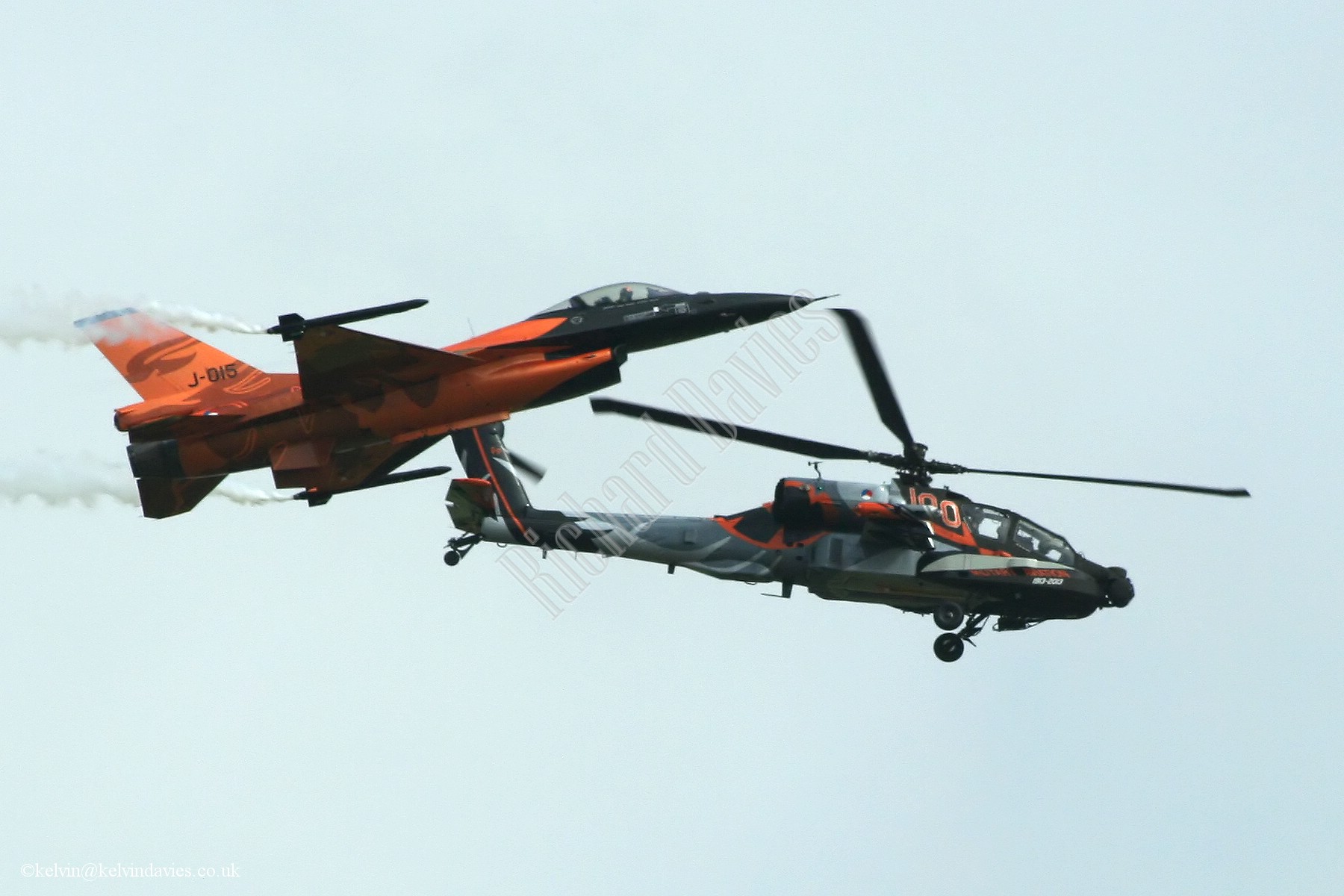 Dutch Air Force Apache AH-64D and F16