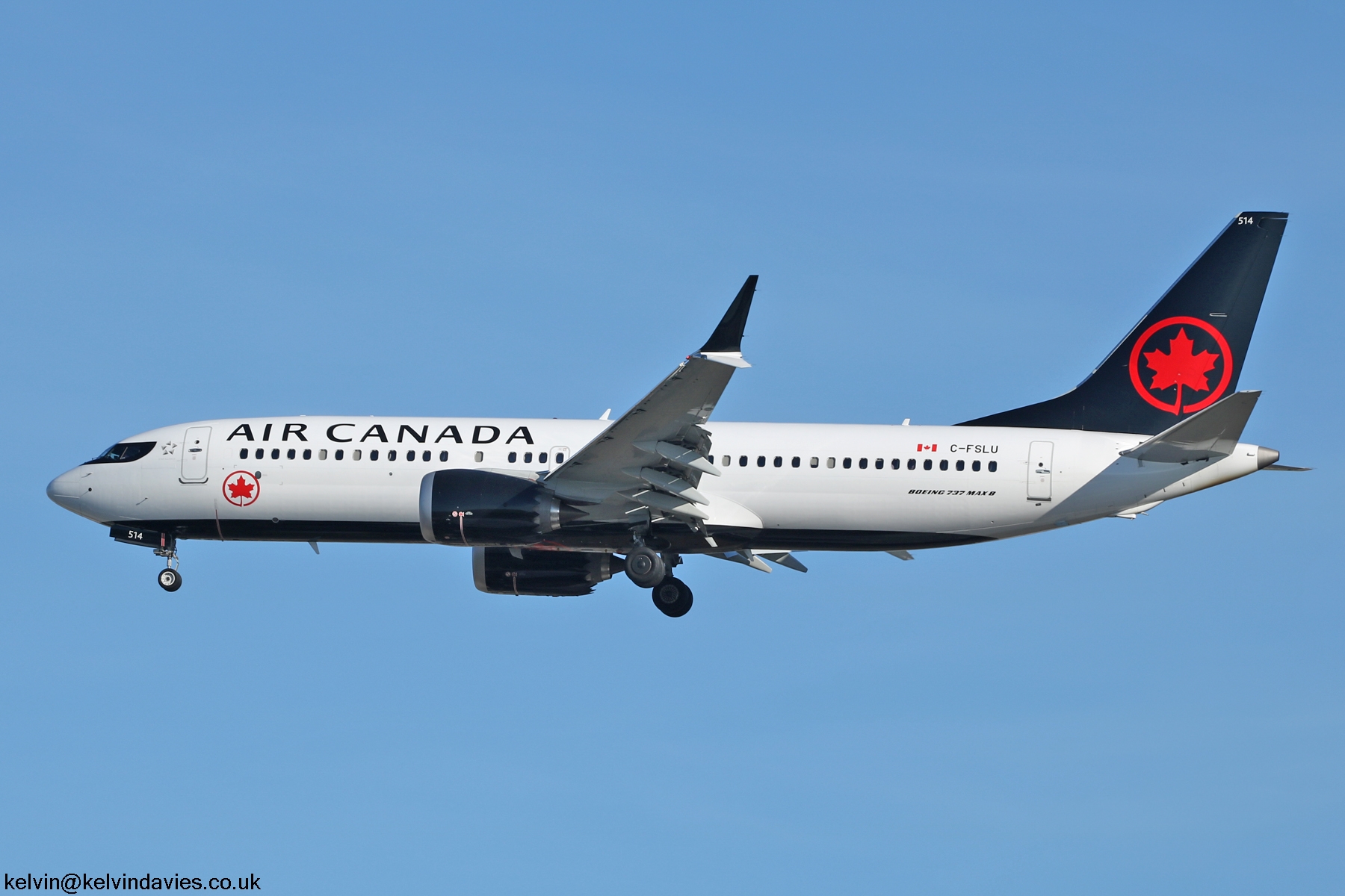 Air Canada 737Max C-FSLU