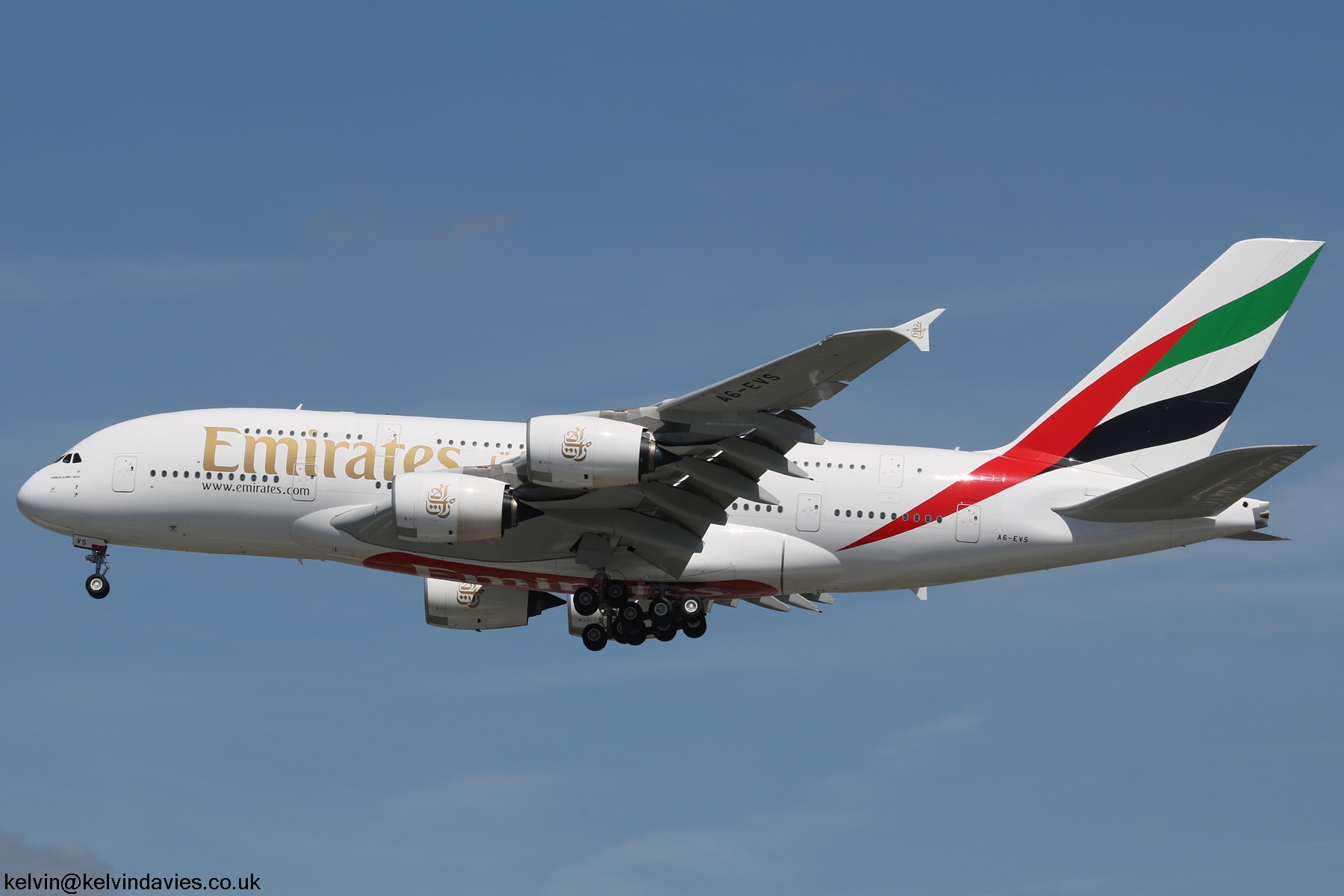 Emirates A380 A6-EVS