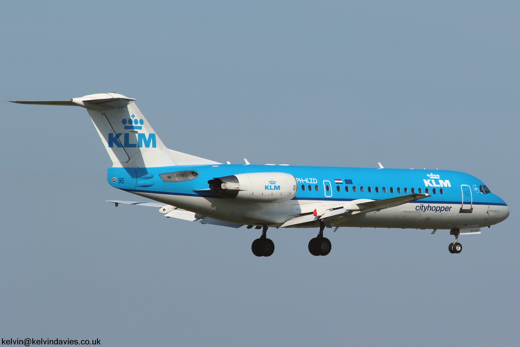 KLM Cityhopper Fokker 70 PH-KZD
