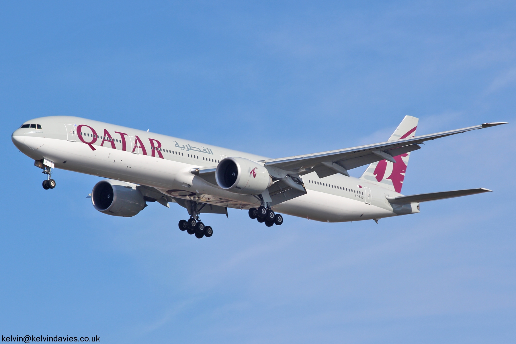 Qatar Airways 777 A7-BAU