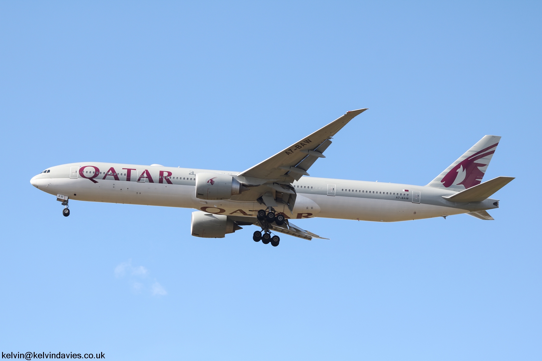 Qatar Airways 777 A7-BAW