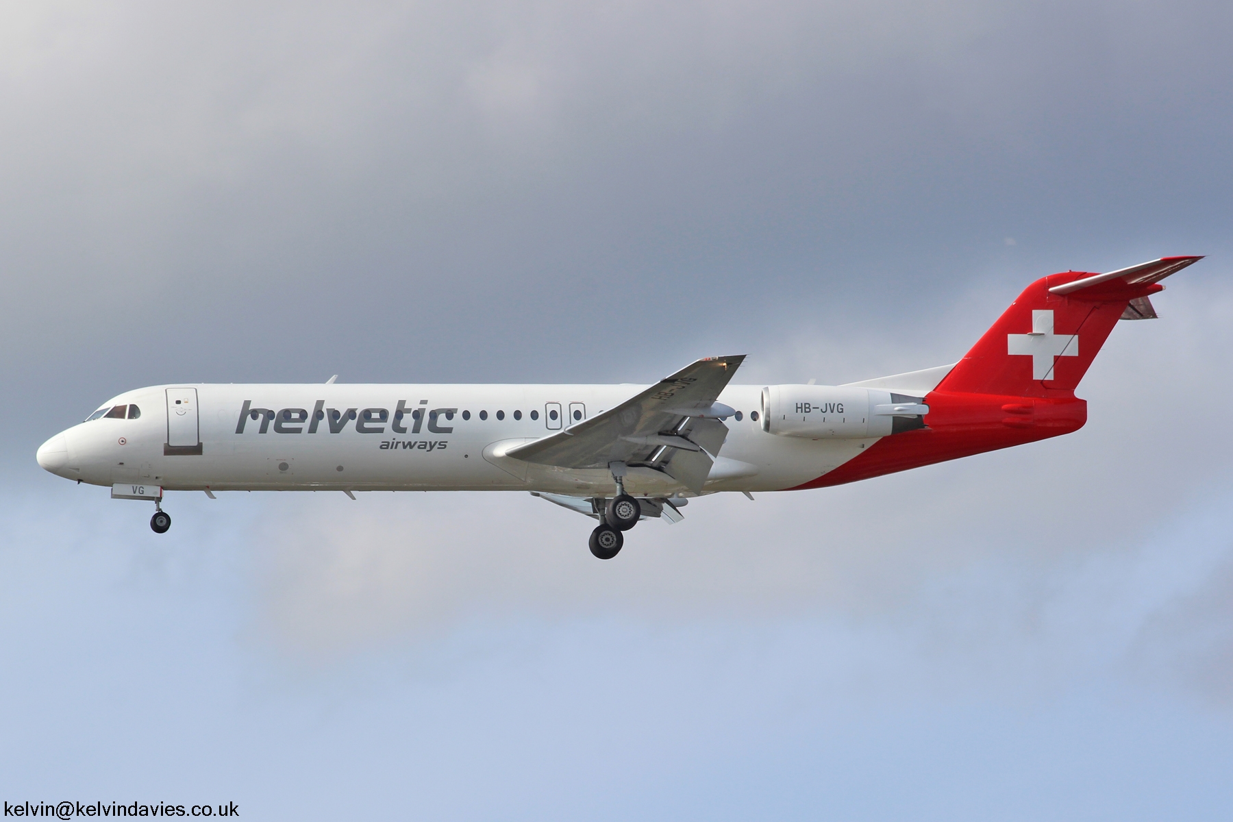 Helvetic Airways F100 HB-JVG