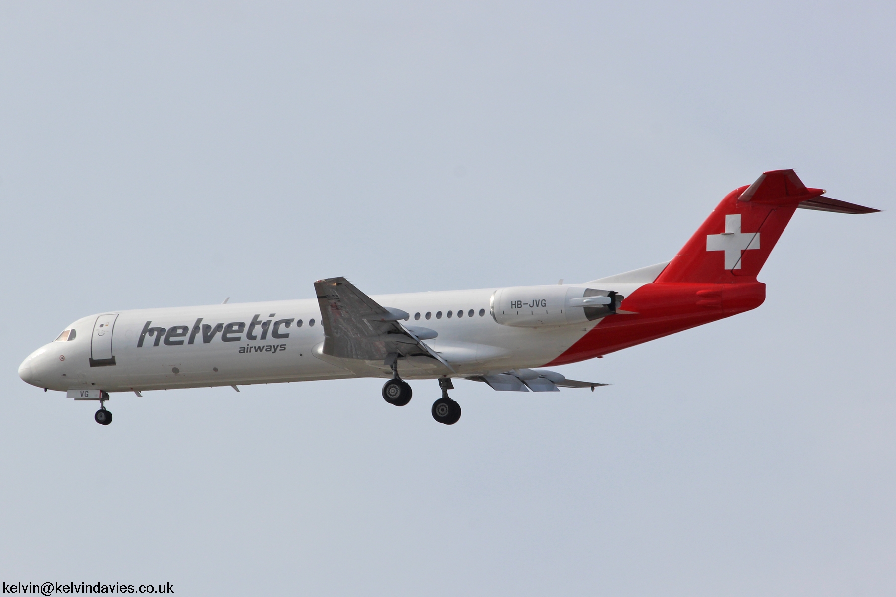 Helvetic Airways F100 HB-JVG