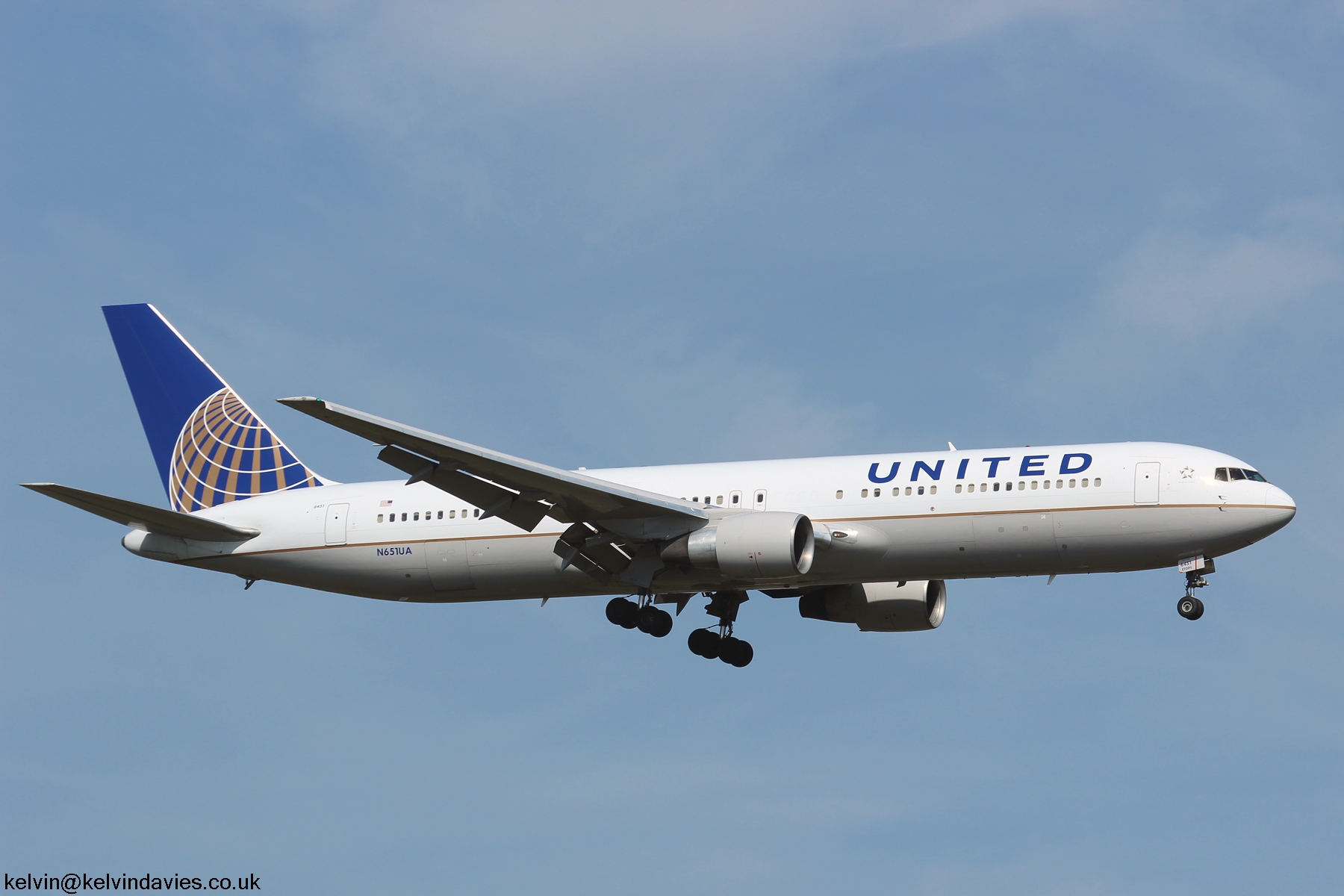 United Airlines 767 N651UA
