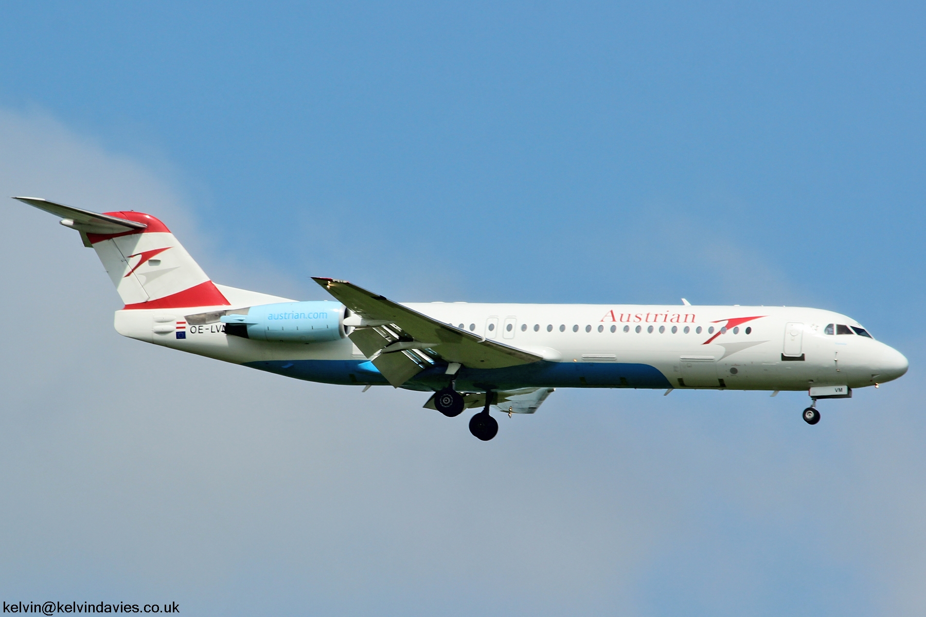 Austrian Airlines Fokker F100 OE-LVM