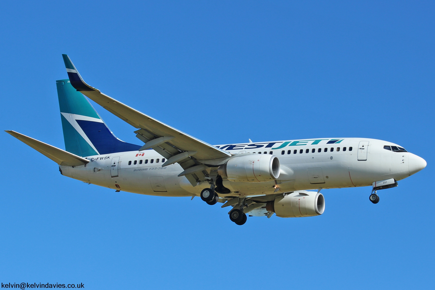 Westjet 737NG C-FWSK