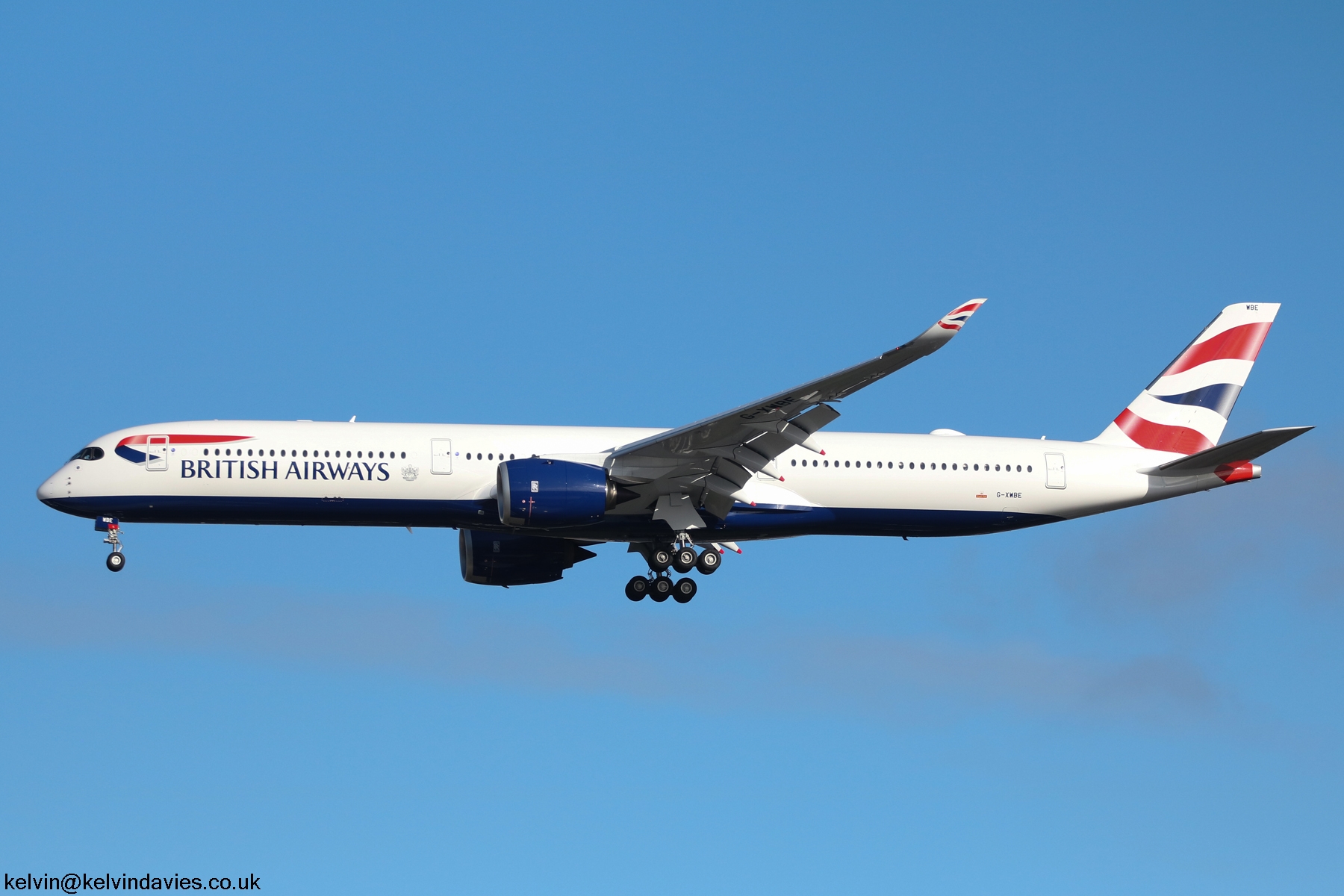 British Airways A350 G-XWBE