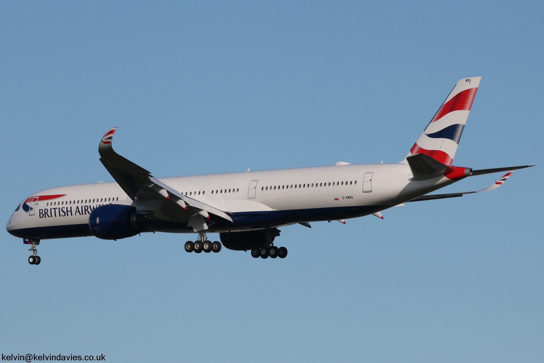 British Airways A350 G-XWBG