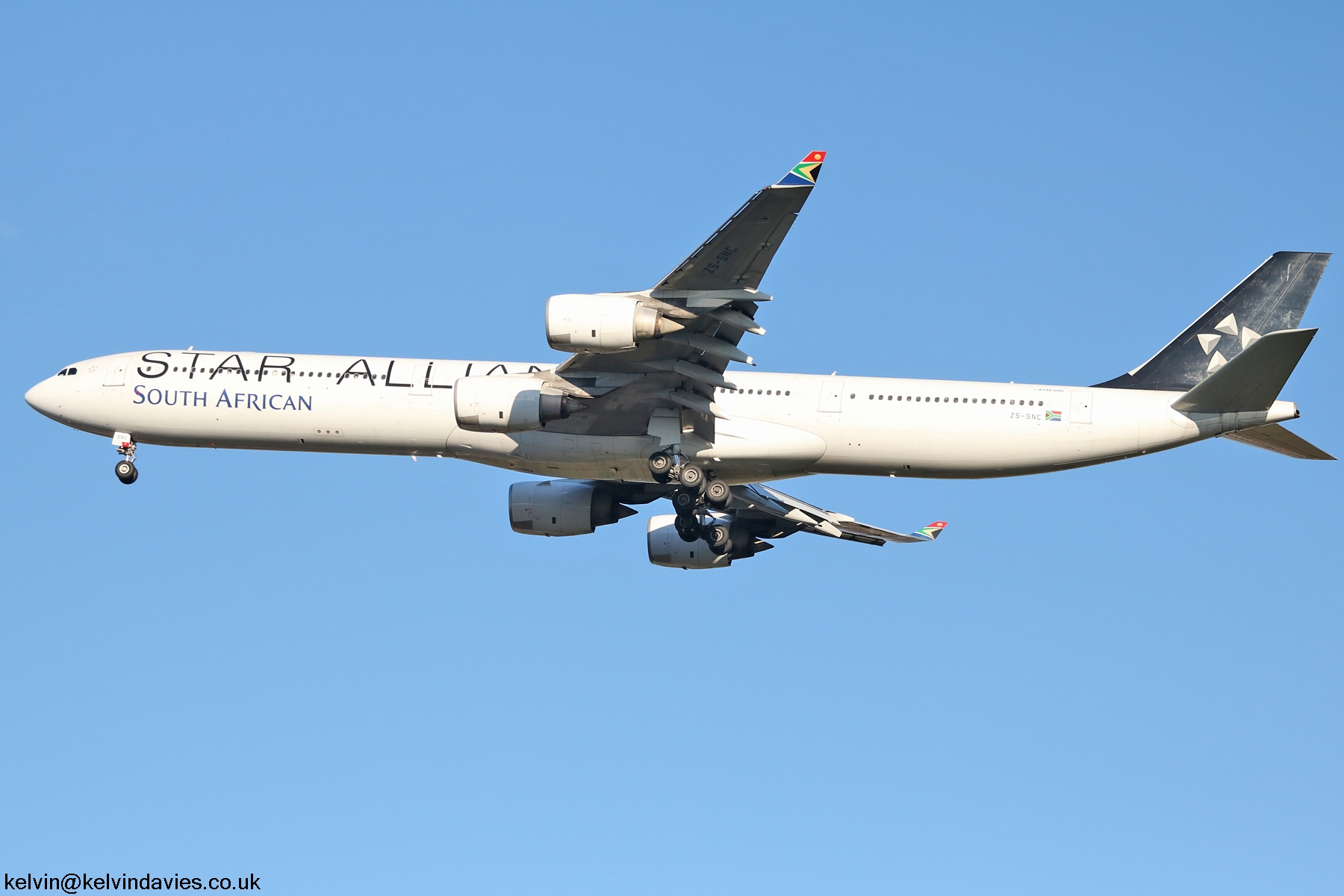 South African Airways A340 ZS-SNC