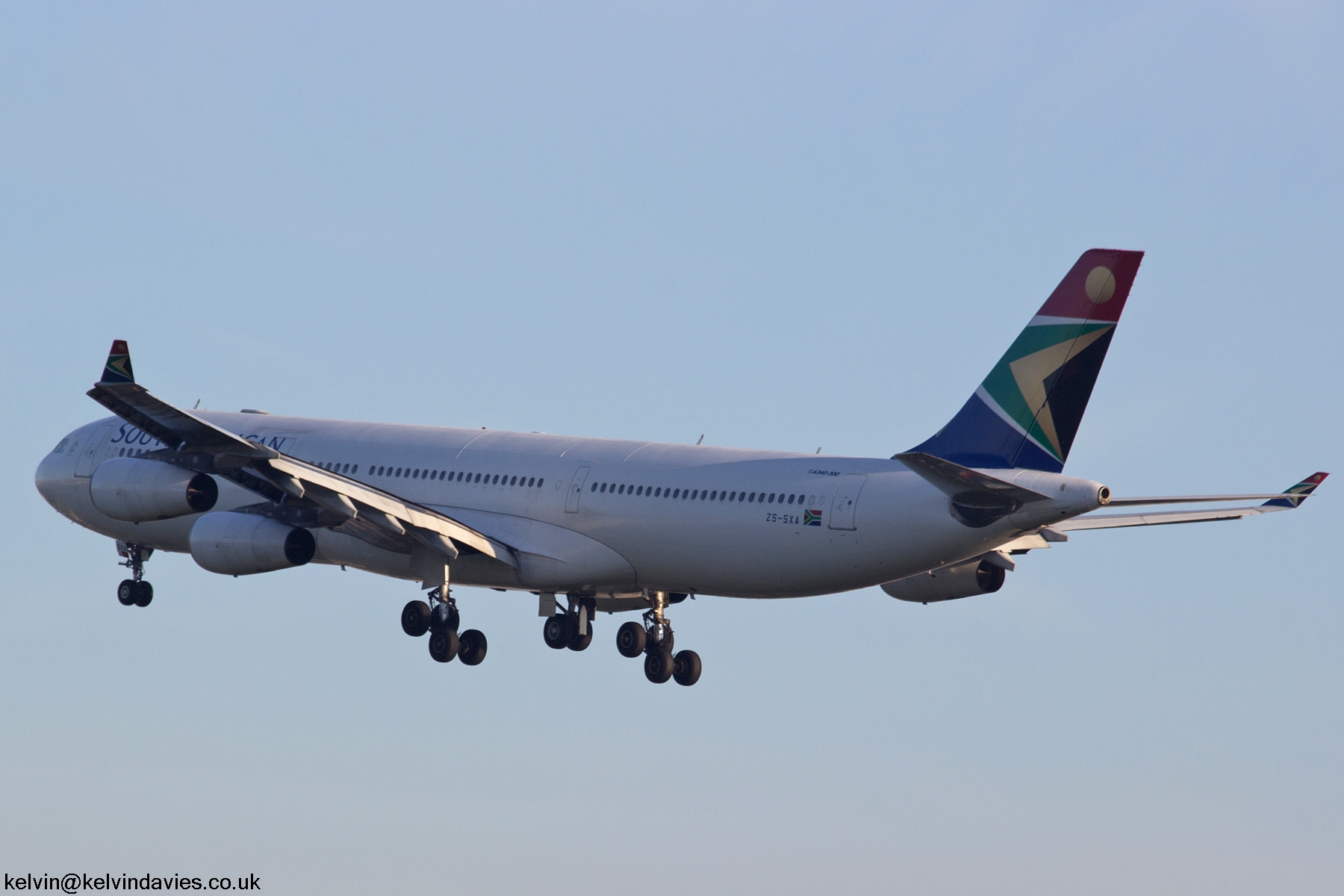 South African Airways A340 ZS-SXA