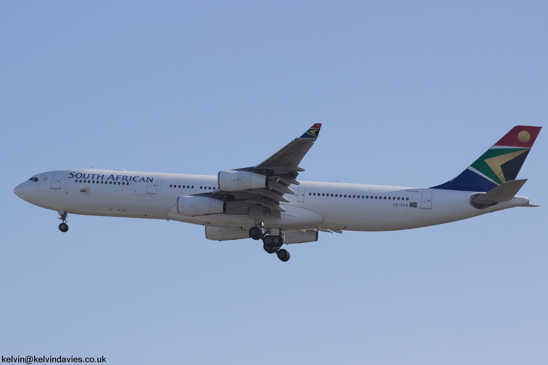 South African Airways A340 ZS-SXB