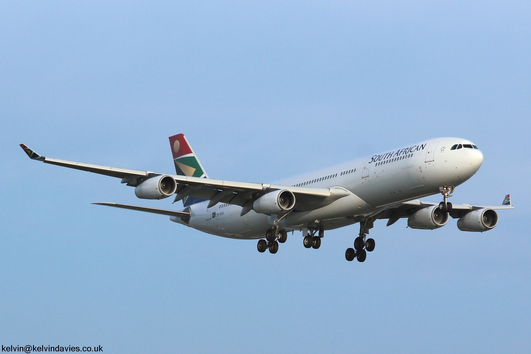 South African Airways A340 ZS-SXG