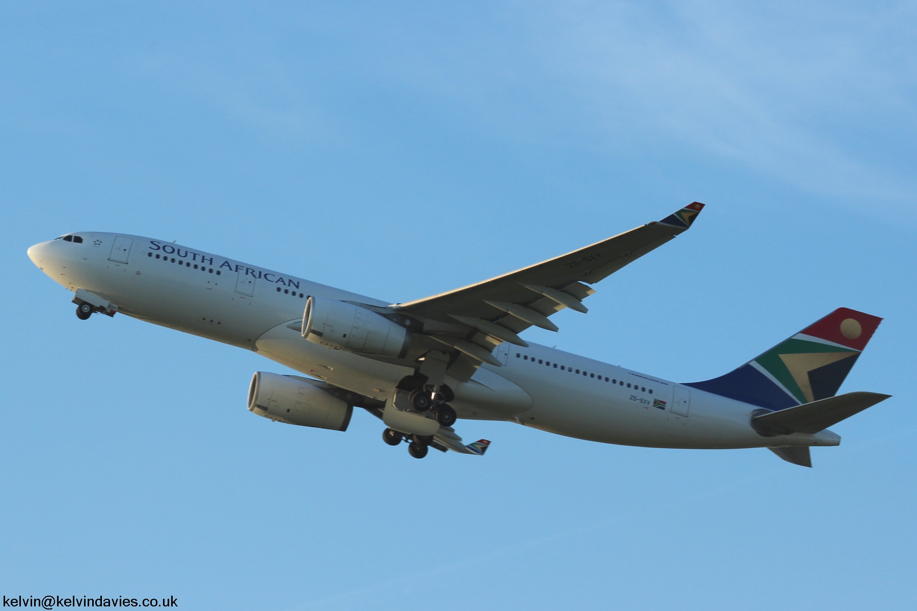 South African Airways A330 ZS-SXV