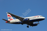 British Airways A319 G-EUPR