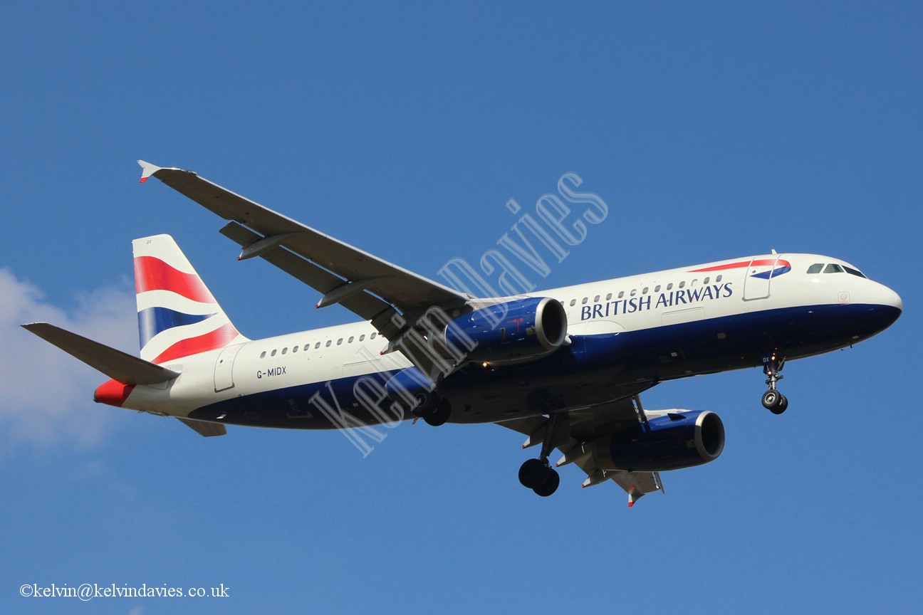 British Airways A320 G-MIDX